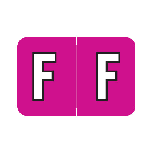 Colwell Jewel Tone "F" Labels 1" X 1-1/2" Laminated- Roll of 500