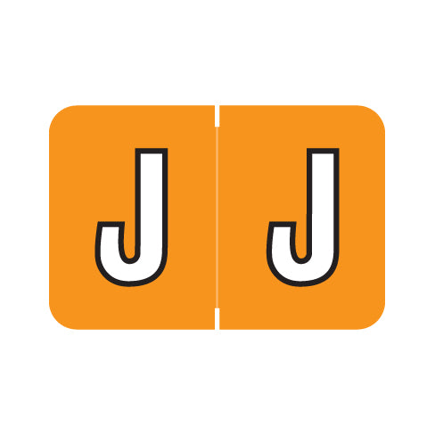 Colwell Jewel Tone "J" Labels 1" X 1-1/2" Laminated- Roll of 500