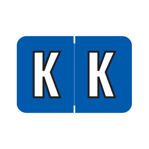 Colwell Jewel Tone "K" Labels 1" X 1-1/2" Laminated- Roll of 500