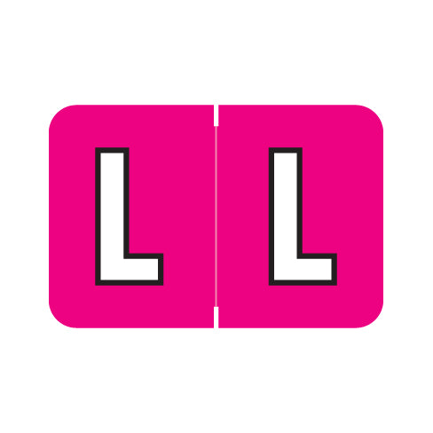Colwell Jewel Tone "L" Labels 1" X 1-1/2" Laminated- Roll of 500