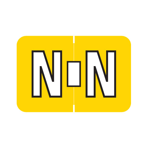 Medical Arts Press - Colwell Alpha "N" Labels 1" X 1-1/2" Laminated- Pack of 126
