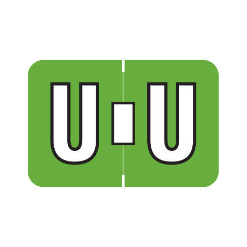 Colwell Jewel Tone "U" Labels 1" X 1-1/2" Laminated- Roll of 500