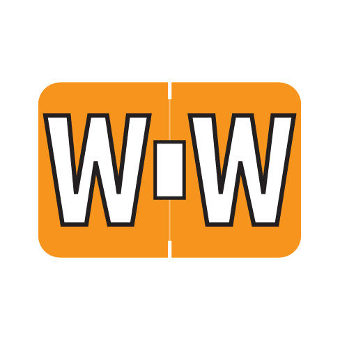 Medical Arts Press - Colwell Alpha "W" Labels 1" X 1-1/2" Laminated- Pack of 126
