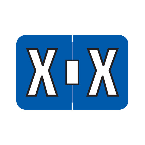 Colwell Jewel Tone "X" Labels 1" X 1-1/2" Laminated- Roll of 500
