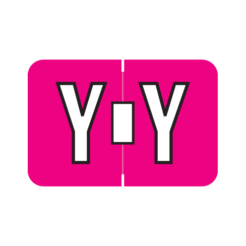 Colwell Jewel Tone "Y" Labels 1" X 1-1/2" Laminated- Roll of 500