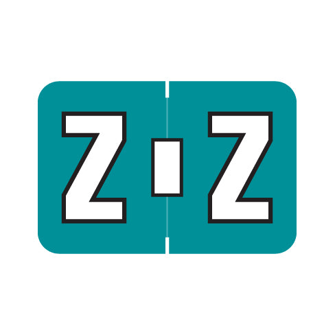 Colwell Jewel Tone "Z" Labels 1" X 1-1/2" Laminated- Roll of 500
