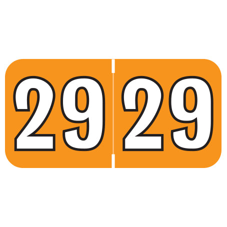Colwell Year 29 Labels, 3/4" X 1-1/2" Laminated- Roll of 500
