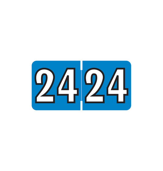 Colwell Year 24 Labels, 1/2" X 1" Laminated- Pack of 250