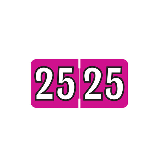Colwell Year 25 Labels, 1/2" X 1" Laminated- Pack of 250