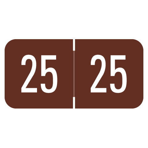 Digi Color Year 25 Labels, 3/4" X 1-1/2" - Roll of 500