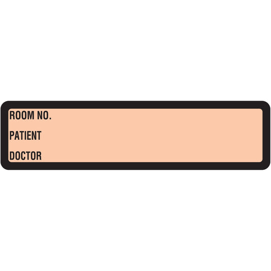 Peach Printed Ring Binder Labels 1-3/8" x 5-3/8"- Roll of 200
