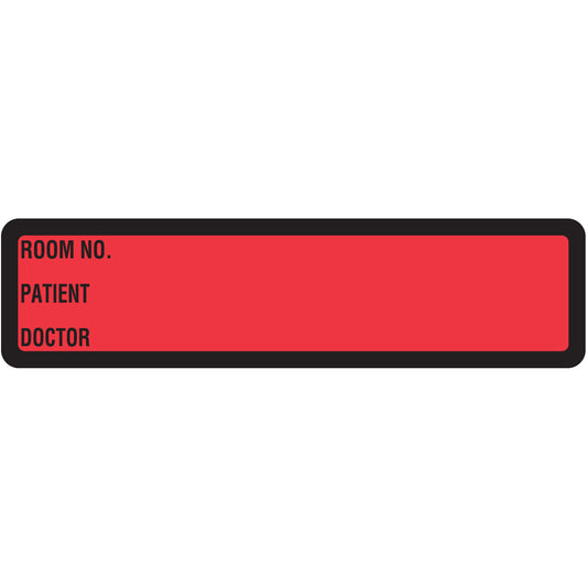 Red Printed Ring Binder Labels 1-3/8" x 5-3/8"- Roll of 200