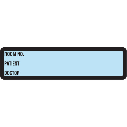 Light Blue Printed Ring Binder Labels 1-3/8" x 5-3/8"- Roll of 200