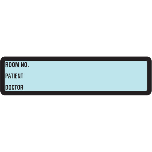 Aqua Printed Ring Binder Labels 1-3/8" x 5-3/8"- Roll of 200