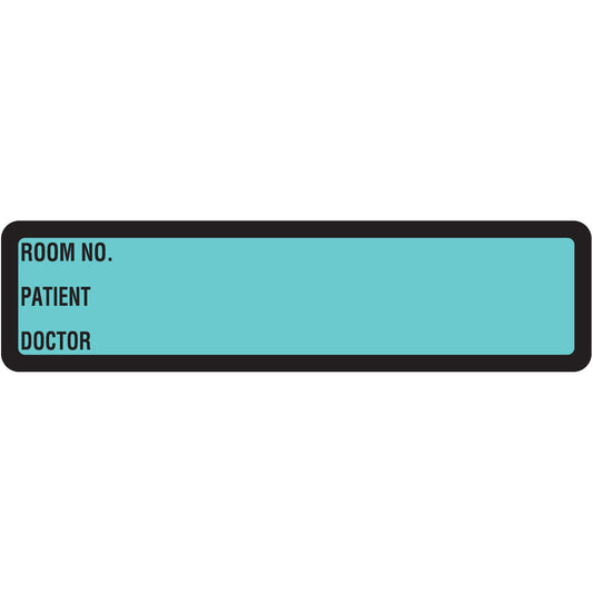 Turquoise Printed Ring Binder Labels 1-3/8" x 5-3/8"- Roll of 200