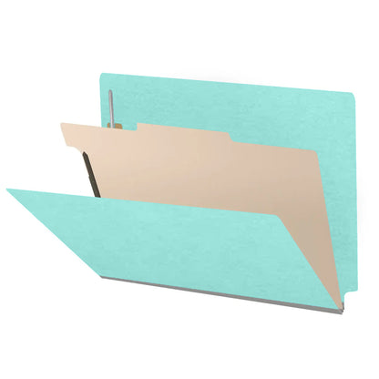 18 Pt. Classification Folders, Full Cut End Tab, Letter Size, 1 Divider (Box of 10)