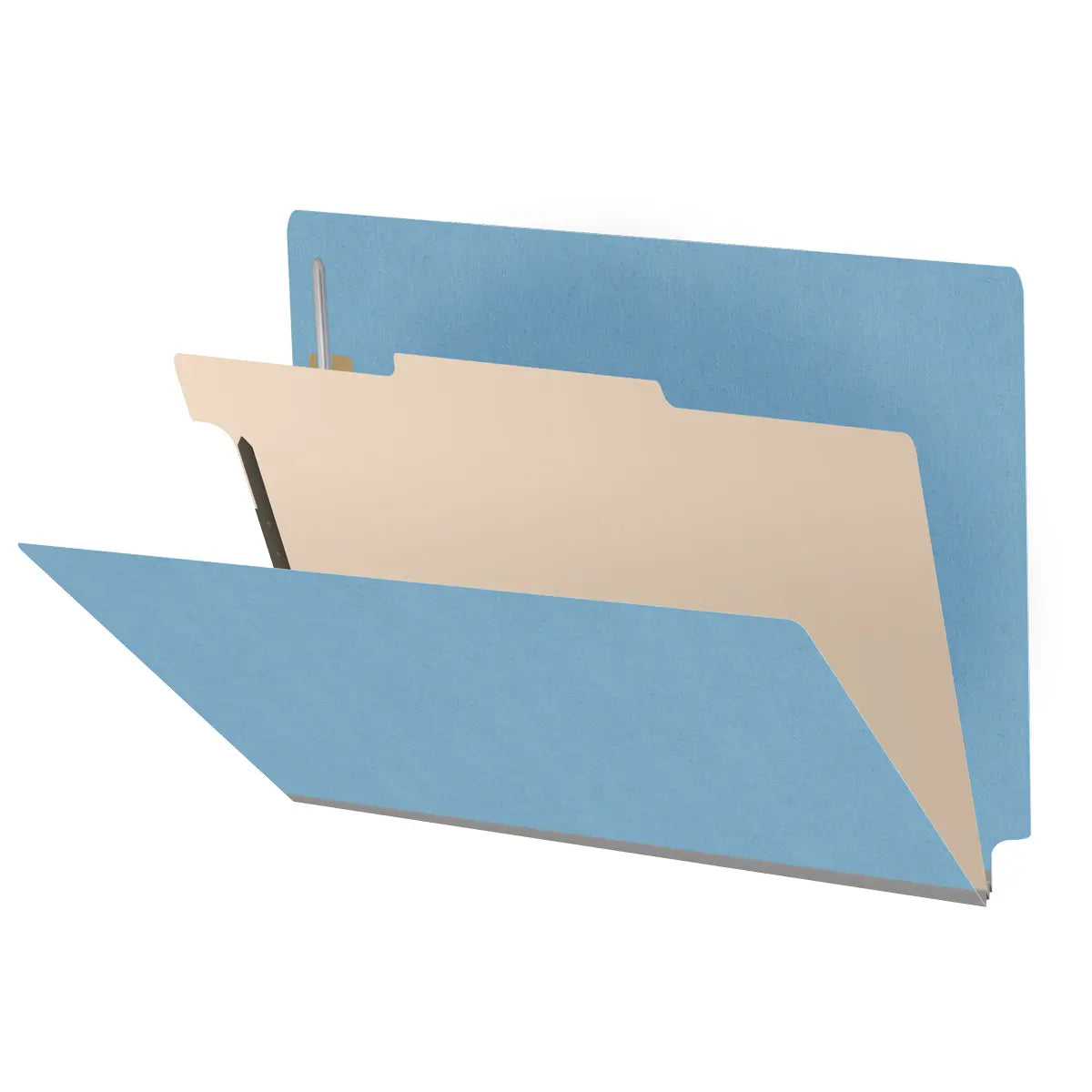 18 Pt. Classification Folders, Full Cut End Tab, Letter Size, 1 Divider (Box of 10)