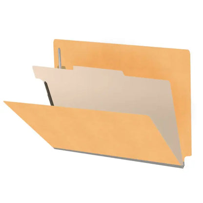 18 Pt. Classification Folders, Full Cut End Tab, Letter Size, 1 Divider (Box of 10)