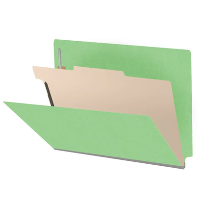 18 Pt. Classification Folders, Full Cut End Tab, Letter Size, 1 Divider (Box of 10)