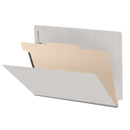 18 Pt. Classification Folders, Full Cut End Tab, Letter Size, 1 Divider (Box of 10)