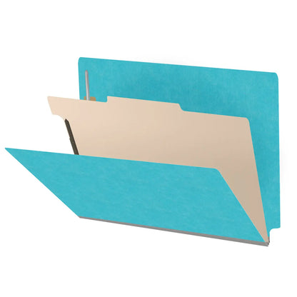 18 Pt. Classification Folders, Full Cut End Tab, Letter Size, 1 Divider (Box of 10)