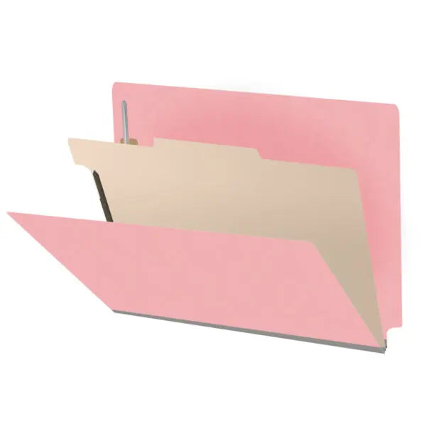 18 Pt. Classification Folders, Full Cut End Tab, Letter Size, 1 Divider (Box of 10)