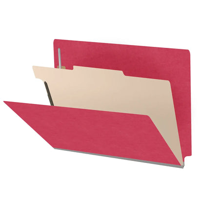 18 Pt. Classification Folders, Full Cut End Tab, Letter Size, 1 Divider (Box of 10)