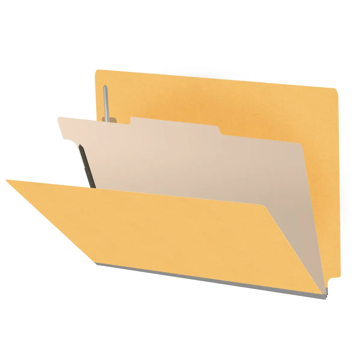 18 Pt. Classification Folders, Full Cut End Tab, Letter Size, 1 Divider (Box of 10)