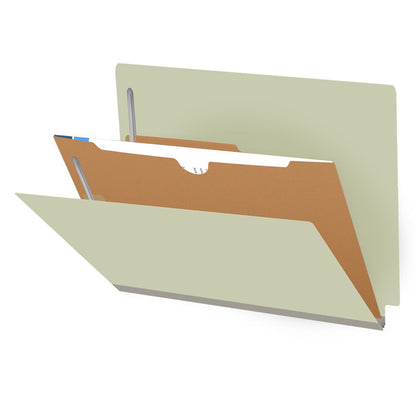25 Pt. Pressboard Classification Folders, Full Cut End Tab, Letter Size, 1 Pocket Divider (Box of 10)