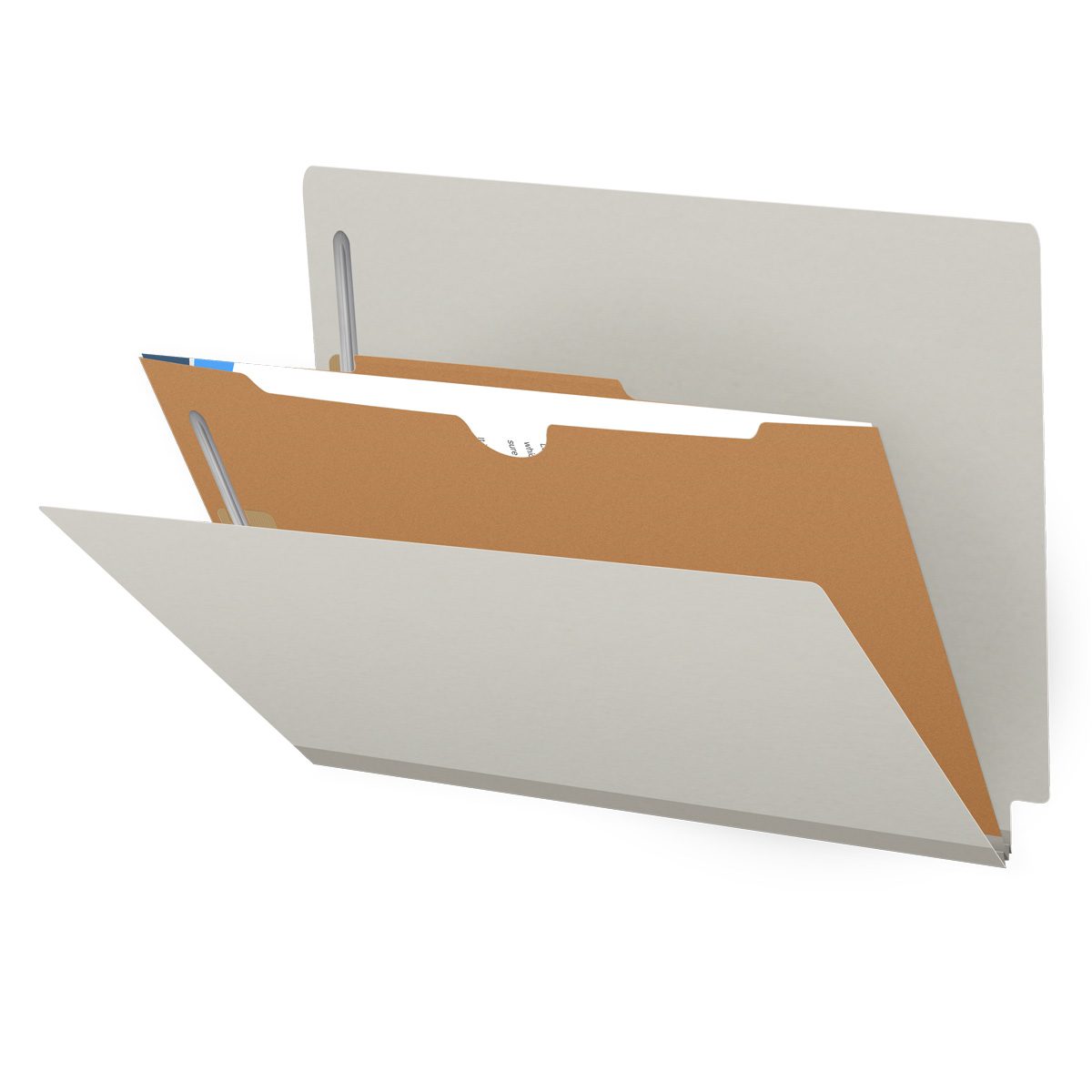25 Pt. Pressboard Classification Folders, Full Cut End Tab, Letter Size, 1 Pocket Divider (Box of 10)