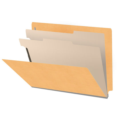 18 Pt. Classification Folders, Full Cut End Tab, Letter Size, 2 Dividers (Box of 10)