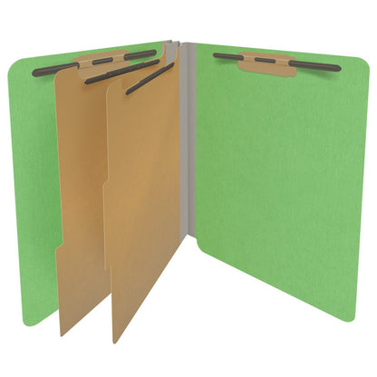18 Pt. Classification Folders, Full Cut End Tab, Letter Size, 2 Dividers (Box of 10)