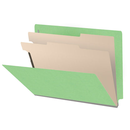 18 Pt. Classification Folders, Full Cut End Tab, Letter Size, 2 Dividers (Box of 10)