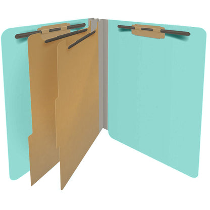 18 Pt. Classification Folders, Full Cut End Tab, Letter Size, 2 Dividers (Box of 10)
