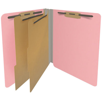 18 Pt. Classification Folders, Full Cut End Tab, Letter Size, 2 Dividers (Box of 10)