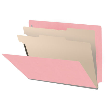 18 Pt. Classification Folders, Full Cut End Tab, Letter Size, 2 Dividers (Box of 10)