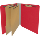 18 Pt. Classification Folders, Full Cut End Tab, Letter Size, 2 Dividers (Box of 10)