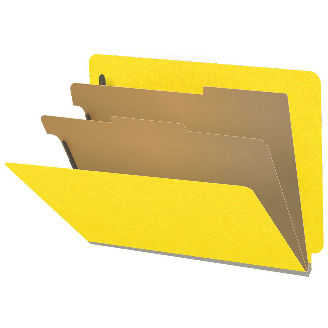 18 Pt. Classification Folders, Full Cut End Tab, Letter Size, 2 Dividers (Box of 10)
