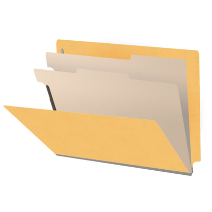 18 Pt. Classification Folders, Full Cut End Tab, Letter Size, 2 Dividers (Box of 10)