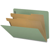 25 Pt. Pressboard Classification Folders, Full Cut End Tab, Letter Size, 2 Dividers (Box of 10)