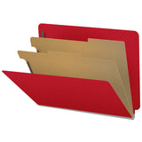 25 Pt. Pressboard Classification Folders, Full Cut End Tab, Letter Size, 2 Dividers (Box of 10)