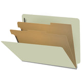 25 Pt. Pressboard Classification Folders, Full Cut End Tab, Letter Size, 2 Dividers (Box of 10)