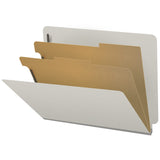 25 Pt. Pressboard Classification Folders, Full Cut End Tab, Letter Size, 2 Dividers (Box of 10)