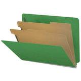 25 Pt. Pressboard Classification Folders, Full Cut End Tab, Letter Size, 2 Dividers (Box of 10)