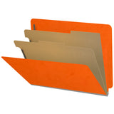 25 Pt. Pressboard Classification Folders, Full Cut End Tab, Letter Size, 2 Dividers (Box of 10)