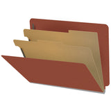 25 Pt. Pressboard Classification Folders, Full Cut End Tab, Letter Size, 2 Dividers (Box of 10)