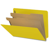 25 Pt. Pressboard Classification Folders, Full Cut End Tab, Letter Size, 2 Dividers (Box of 10)