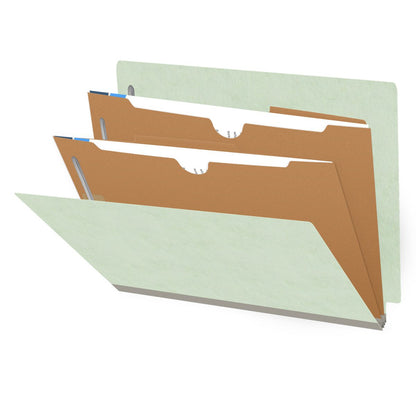 25 Pt. Pressboard Classification Folders, Full Cut End Tab, Letter Size, 2 Pocket Dividers (Box of 10)