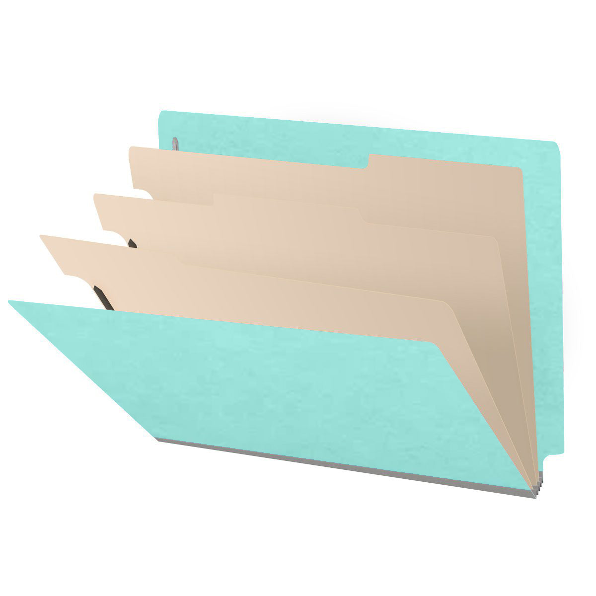 18 Pt. Classification Folders, Full Cut End Tab, Letter Size, 3 Dividers (Box of 10)