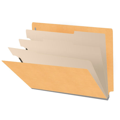 18 Pt. Classification Folders, Full Cut End Tab, Letter Size, 3 Dividers (Box of 10)